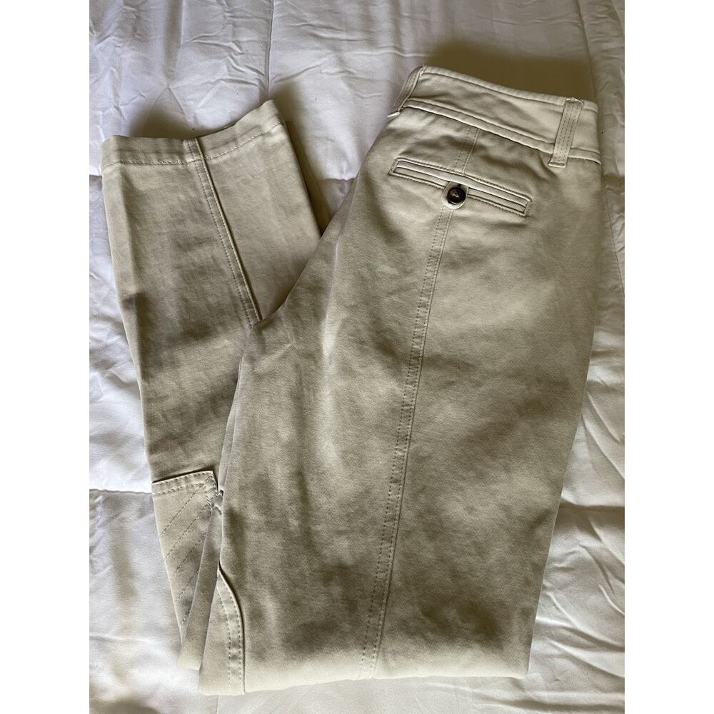 Talbots Signature Slim 2P Petite Beige Khaki Stretch Straight Leg Riding Style
